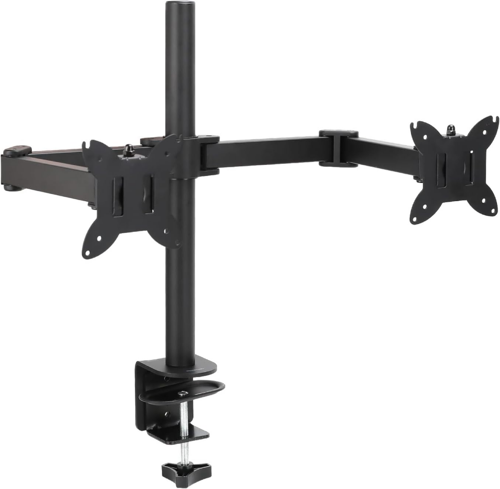 SMB cash flow reconciliation dual monitor desk mount